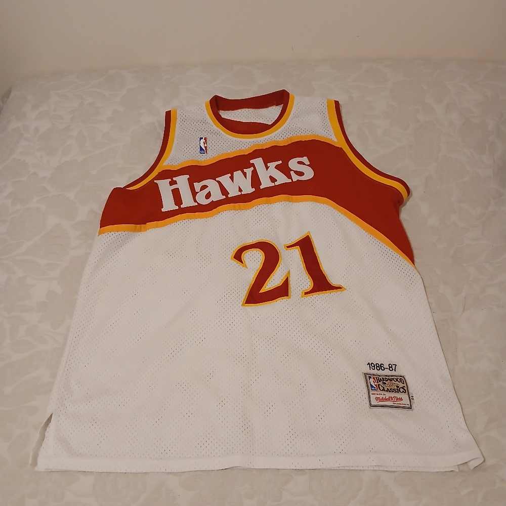 Atlanta Hawks Mitchell & Ness Dominique Wilkins Authentic Red & White Jersey